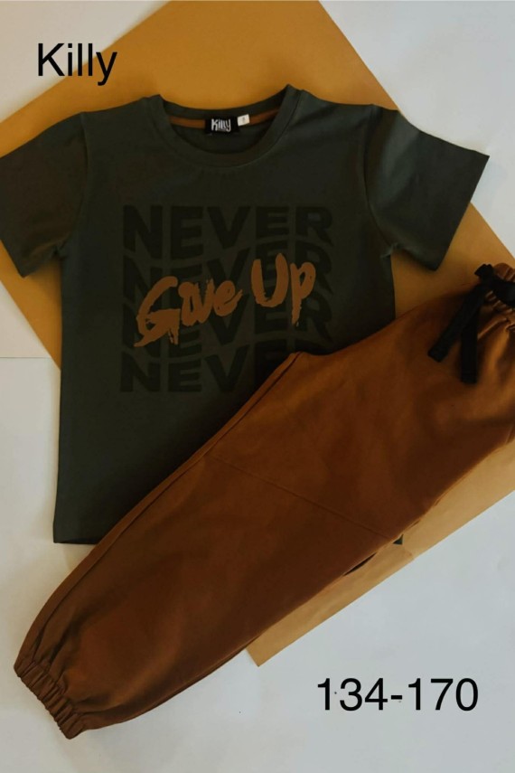 Killy design keki színű póló 