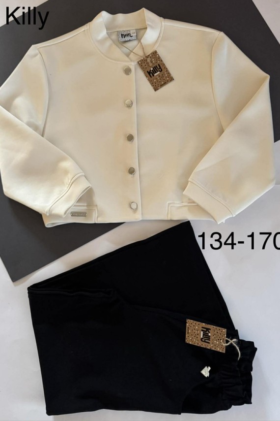 Killy design ekrü kabátka puha anyagból 