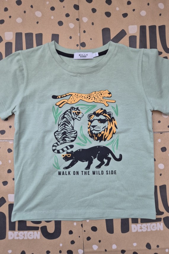Killy design zöld állatos póló 