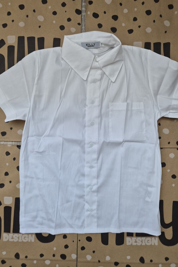 Közkívánatra Killy design pattentos fehér rövid ujjú ing 