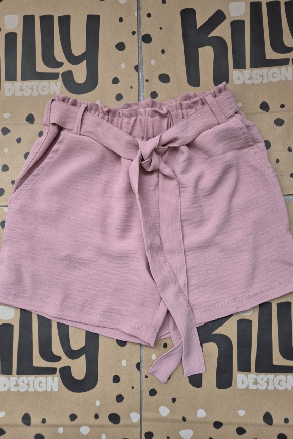 Killy design gyűrt anyagú púder színű short 