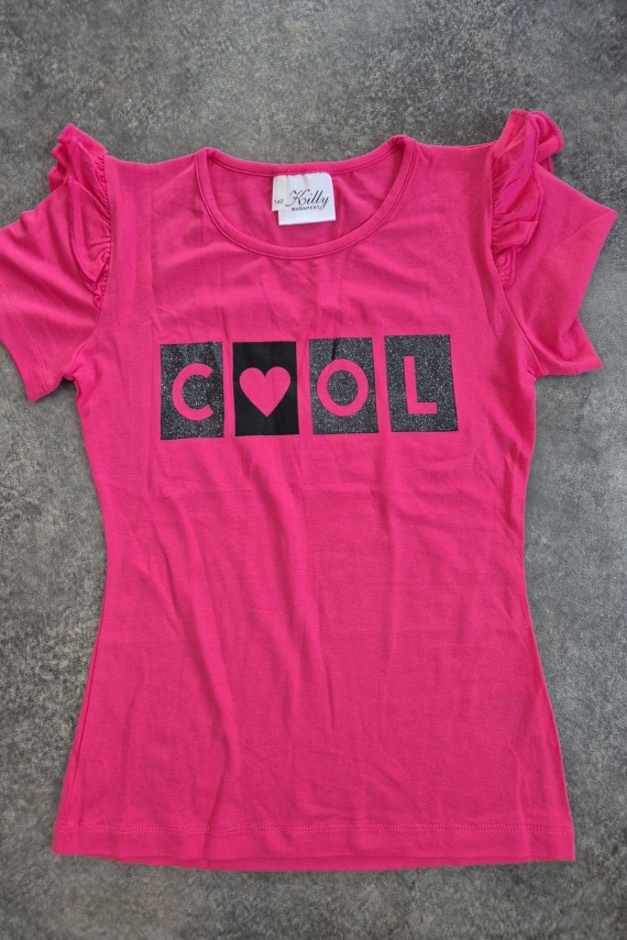 Killy design pink fodros ujjú póló 