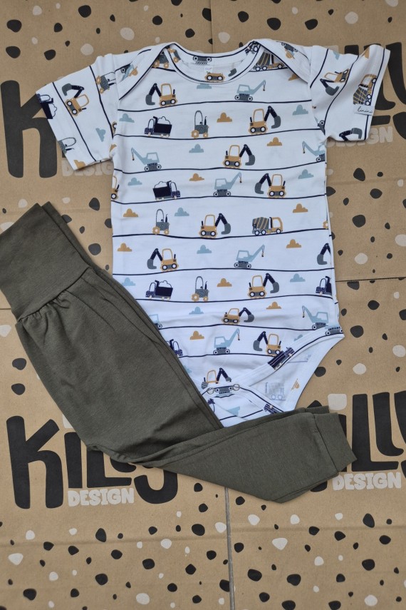 Linini munkagépes bodys-pocaknadrágos szett 