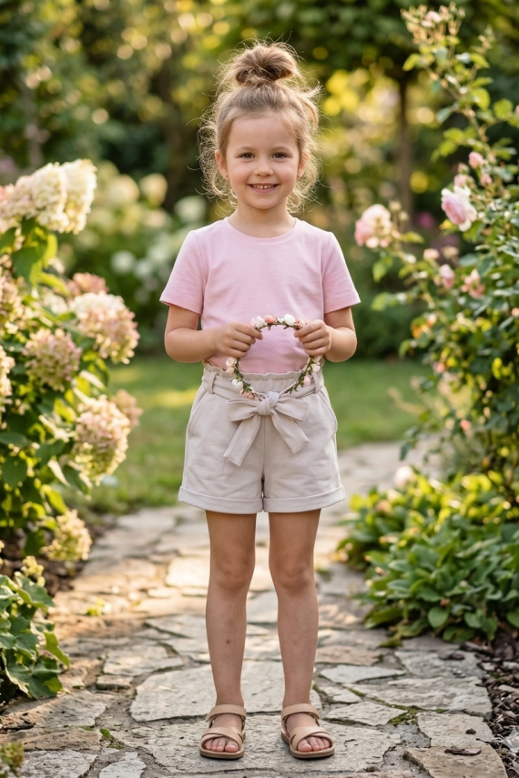 Killy design puha anyagú szürke short púder pólóval szettben 