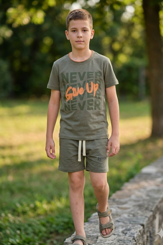 Killy design khaki  short és póló szett 