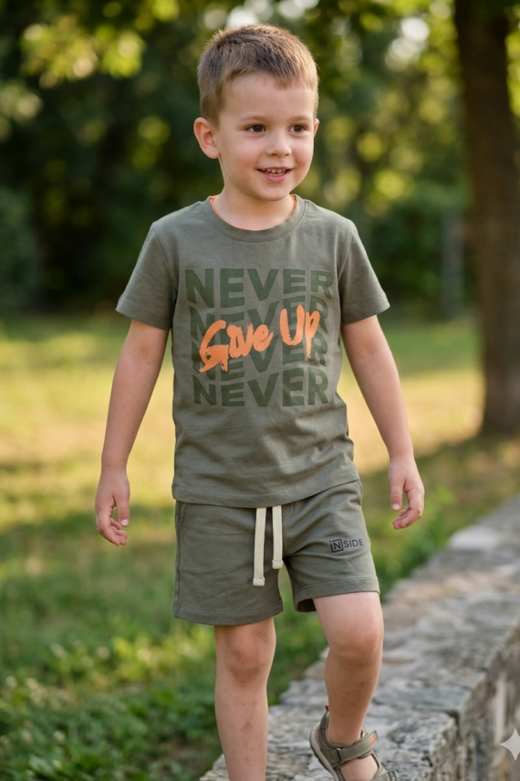 Killy design khaki  short és póló szett 