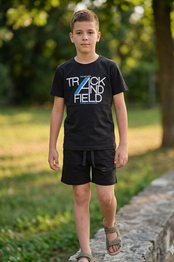 Killy design fekete short és póló szettben 