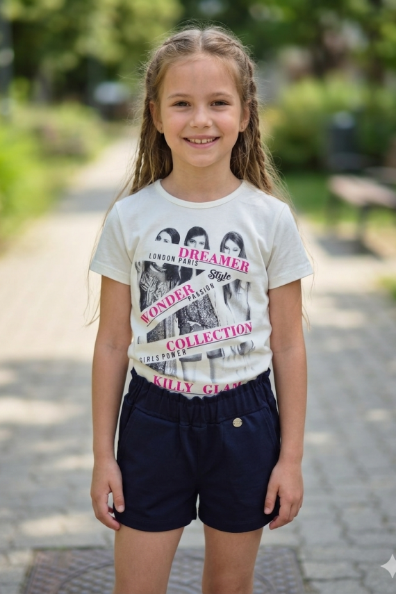 Killy design sötétkék shortos szett 