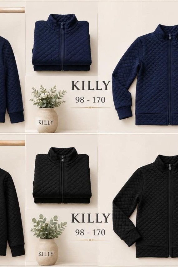 Killy design sötétkék alkalmi kardigán 